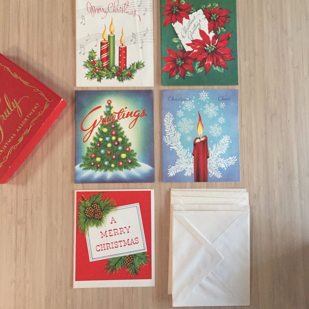 50s Lithograph Christmas Cards
